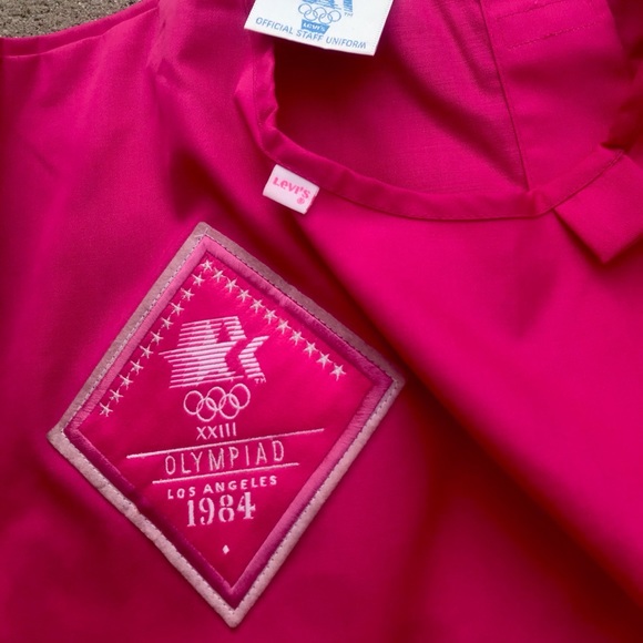 VTG Olympic Games Olympiad LA 1984 Levis Scrub - Picture 1 of 5